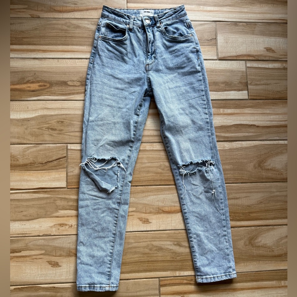 Cotton On Light Blue Ripped Skinny Jeans
